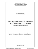 Luận văn Thạc sĩ Khoa học Hoá học: Tổng hợp và nghiên cứu tính chất Axetylaxetonat của một số nguyên tố đất hiếm