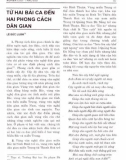 Từ hai bài ca đến hai phong cách dân gian