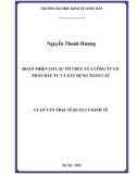 Luận văn Thạc sĩ  Quản lý kinh tế: Hoàn thiện cơ cấu tổ chức của Công ty cổ phần Đầu tư và Xây dựng Toàn cầu