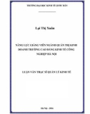 Luận văn Thạc sĩ  Quản lý kinh tế: Năng lực giảng viên ngành quản trị kinh doanh Trường cao đẳng Kinh tế công nghiệp Hà Nội