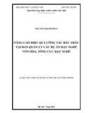 Luận văn Thạc sĩ Quản lý đô thị và công trình: Nâng cao hiệu quả công tác đấu thầu tại ban quản lý các dự án dạy nghề vốn ODA, Tổng cục Dạy nghề