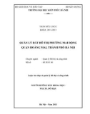 Luận văn Thạc sĩ Quản lý đô thị và công trình: Quản lý đất đô thị phường Mai Động quận Hoàng Mai, thành phố Hà Nội