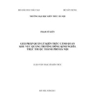 Luận văn Thạc sĩ Kiến trúc: Giải pháp quản lý kiến trúc cảnh quan khu vực quảng trường Đông Kinh Nghĩa Thục thuộc thành phố Hà Nội