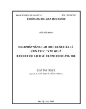 Luận văn Thạc sĩ Quản lý đô thị và công trình: Giải pháp nâng cao hiệu quả quản lý kiến trúc cảnh quan khu di tích lịch sử Thành cổ Quảng Trị