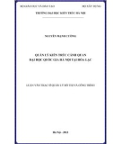 Luận văn Thạc sĩ Quản lý đô thị và công trình: Quản lý kiến trúc cảnh quan Đại học Quốc gia Hà Nội tại Hòa Lạc