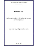 Luận văn Thạc sĩ  Quản lý kinh tế: Hoàn thiện quản lý tài chính tại Viện Đo lường Việt Nam