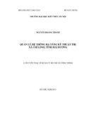 Luận văn Thạc sĩ Quản lý đô thị và công trình: Quản lý hệ thống hạ tầng kỹ thuật thị xã Chí Linh, tỉnh Hải Dương