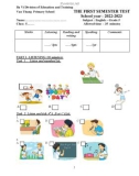 Đề thi học kì 1 môn Tiếng Anh lớp 5 năm 2022-2023 - Trường Tiểu học Vạn Thắng, Ba Vì