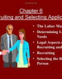 Lecture Supervision in the hospitality industry: Applied human resources (Fifth edition): Chapter 6 - Jack E. Miller, John R. Walker, Karen Eich Drummond