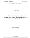 Luận văn Thạc sĩ Quản lý đô thị và công trình: Giải pháp nâng cao hiệu quả quản lý xây dựng làng nghề truyền thống theo hướng phát triển du lịch tại Phùng Xá  Mỹ Đức - Hà Nội