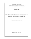 Luận văn Thạc sĩ Kinh tế: Một số giải pháp nâng cao chất lượng dịch vụ Công ty cổ phần Cảng Đồng Nai