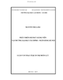 Luận văn Thạc sĩ Quản trị nhân lực: Phát triển đội ngũ giảng viên tại trường Đại học Tài chính – Ngân hàng Hà Nội