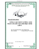 Sáng kiến kinh nghiệm Tiểu học: Nâng cao chất lượng giải toán có lời văn cho học sinh lớp 5