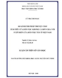 Luận án Tiến sĩ Văn học: So sánh thi pháp truyện thơ Tum Tiêu của dân tộc Khơme Campuchia với vượt biển của dân tộc Tày ở Việt Nam