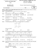 Đề thi học kì 1 môn Toán lớp 12 năm 2024-2025 có đáp án - Trường THPT Bình Chiểu, HCM