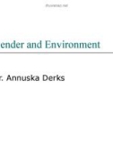 Lecture Gender and Environment - Dr. Annuska Derks