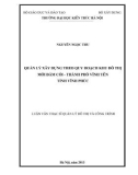 Luận văn Thạc sĩ Quản lý đô thị và công trình: Quản lý xây dựng theo quy hoạch khu đô thị mới Đầm Cói -  thành phố Vĩnh Yên - tỉnh Vĩnh Phúc