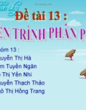 Tiến trình phân phối