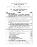 Đáp án đề thi tốt nghiệp cao đẳng nghề khoá 3 (2009 - 2012) nghề Quản trị khách sạn môn Lý thuyết chuyên môn nghề - Mã đề thi: DA QTKS - LT49