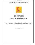 Bài tập lớn Công nghệ phần mềm: Điện toán đám mây và ứng dụng