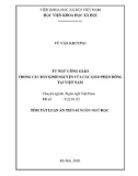 Tóm tắt luận án Tiến sĩ Ngôn ngữ học: Từ ngữ Công giáo trong các bản kinh nguyện của các Giáo phận Dòng tại Việt Nam