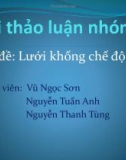 Bài thảo luận nhóm: Lưới khống chế độ cao