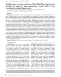 Blood pressure screening results in adults in Thua Thien Hue province through the program “May measurement month” 2023 of the international society of hypertension