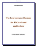 Đề tài   The local converse theorem for SO(2n+1) and applications 