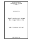 Luận văn Thạc sĩ Toán học: Về phương trình hàm Jensen, tính ổn định và ứng dụng