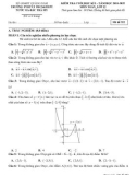 Đề thi học kì 1 môn Toán lớp 12 năm 2024-2025 - Trường PTDTNT THCS&THPT Nước Oa