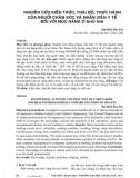 Nghiên cứu kiến thức, thái độ, thực hành của người chăm sóc và nhân viên y tế đối với mọc răng ở nhũ nhi