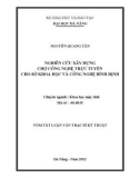 Luận văn: NGHIÊN CỨU XÂY DỰNG CHỢ CÔNG NGHỆ TRỰC TUYẾN CHO SỞ KHOA HỌC VÀ CÔNG NGHỆ BÌNH ĐỊNH