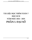 Tài liệu học thêm học kì 2 môn Toán lớp 7 năm 2024-2025 (Phần 1 - Đại số)