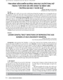 Tình hình viêm nhiễm đường sinh dục dưới ở phụ nữ trong tuổi sinh sản đến khám tại Bệnh viện Trường Đại học Y Dược Huế