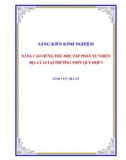 Sáng kiến kinh nghiệm THPT: Nâng cao hứng thú học tập phần tự nhiên Địa lý 10 tại Trường THPT Quỳ Hợp 3