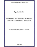 Luận văn Thạc sĩ  Quản lý kinh tế: Tổ chức thực hiện chính sách hỗ trợ chăn nuôi lợn của chính quyền tỉnh Hà Tĩnh