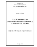 Luận án Tiến sĩ Quản trị kinh doanh: Quản trị nguồn nhân lực tại Ngân hàng thương mại cổ phần Đầu Tư và Phát Triển Việt Nam (BIDV)