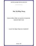 Luận văn Thạc sĩ  Quản lý kinh tế: Tăng cường công tác quản lý nợ nước ngoài ở Việt Nam