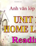 Bài giảng Tiếng Anh 12 Unit 1: Home life