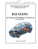 Bài giảng Kỹ thuật ô tô điện và ô tô lai - Trường Đại học Kỹ thuật Công nghiệp