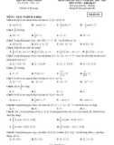 Đề kiểm tra giữa học kì 2 môn Toán lớp 12 năm 2021-20212 - Trường THPT số 3 Bảo Thắng (Mã đề 101)