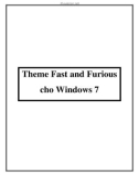 Theme Fast and Furious cho Windows 7