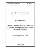 Luận văn Thạc sĩ Quản lý công: Giám sát Hội đồng nhân dân thành phố Quảng Ngãi, tỉnh Quảng Ngãi về lĩnh vực Tài chính - Ngân sách