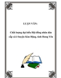 LUẬN VĂN:  Chất lượng đại biểu Hội đồng nhân dân cấp xã ở huyện Kim Động, tỉnh Hưng Yên