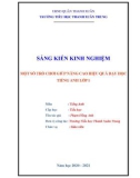 Sáng kiến kinh nghiệm Tiểu học: Một số trò chơi giúp nâng cao hiệu quả dạy học môn Tiếng Anh lớp 1