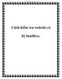 Cách kiểm tra website có bị Sandbox.