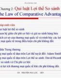 Bài giảng Kinh tế quốc tế: Chương 2 - ĐH Kinh tế TP.HCM