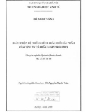 Luận văn Thạc sĩ Quản trị kinh doanh: Hoàn thiện hệ thống kênh phân phối sản phẩm của Công ty Cổ phần Gas Petrolimex