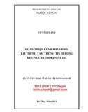 Luận văn Thạc sĩ Quản trị kinh doanh: Hoàn thiện kênh phân phối tại Trung tâm Thông tin di động khu vực III (Mobifone III)