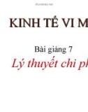 Bài giảng Kinh tế vi mô: Bài 7 - Lê Thương